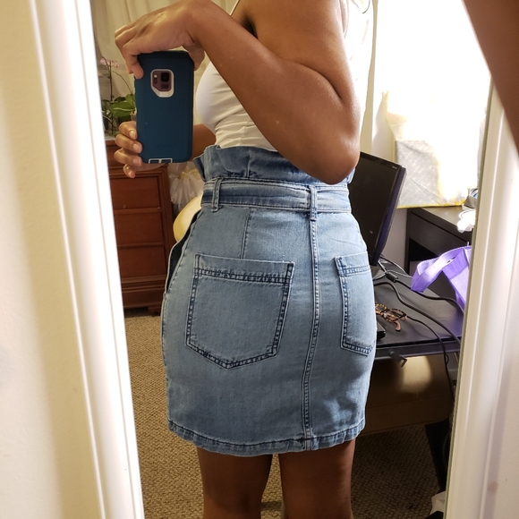 Free People Tie-Waist Denim Skirt - Picture 7 of 7